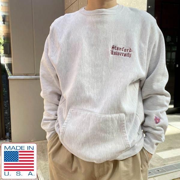 90s USA製 スタンフォード大学 リバースウィーブ型 ポケット付き