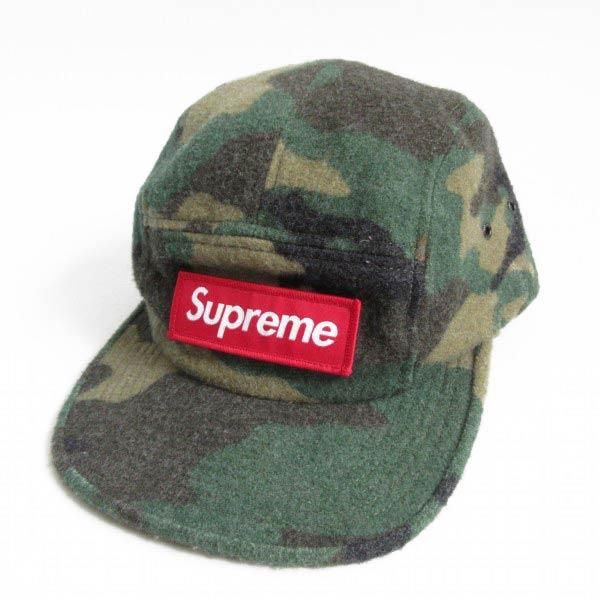 USA製 Supreme シュプリーム 迷彩 キャップ ウール CAMO WOOL CAMP CAP