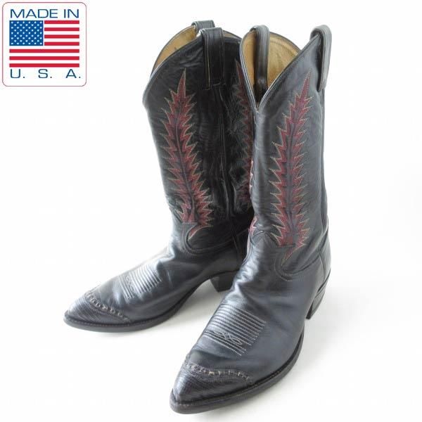 黒タグ USA製 Tony Lama トニーラマ ウエスタンブーツ 黒 11D 29cm