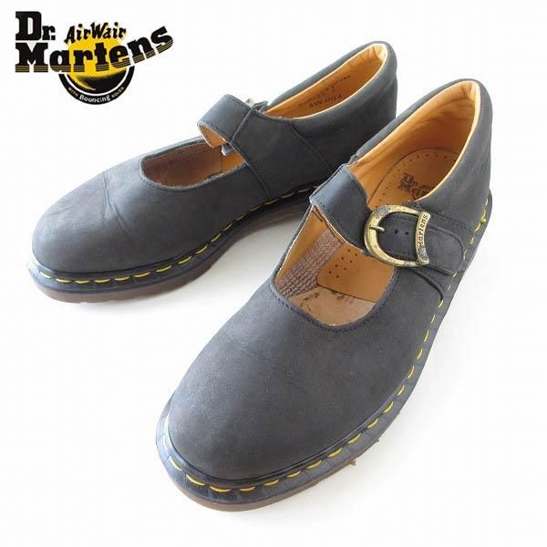 英国製 ドクターマーチン ストラップ シューズ 黒 UK7 25.5cm Dr