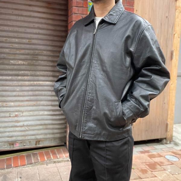 90 OLD GAP 短丈レザージャケット | ブラック - 札幌 ビンテージ 古着