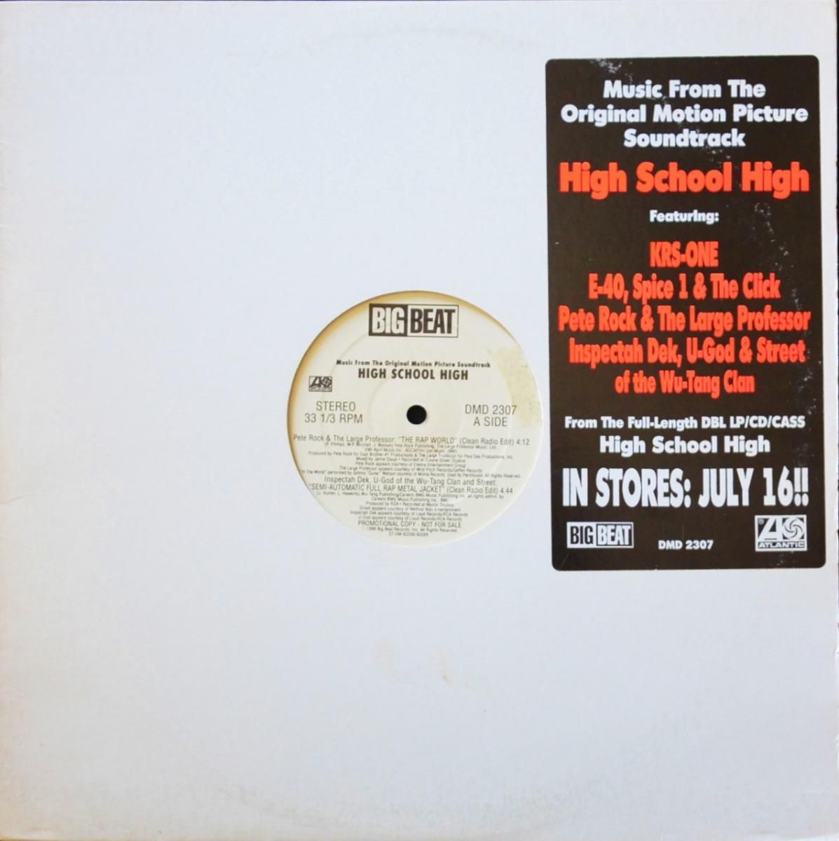 V.A. / HIGH SCHOOL HIGH (MUSIC FROM THE ORIGINAL MOTION PICTURE