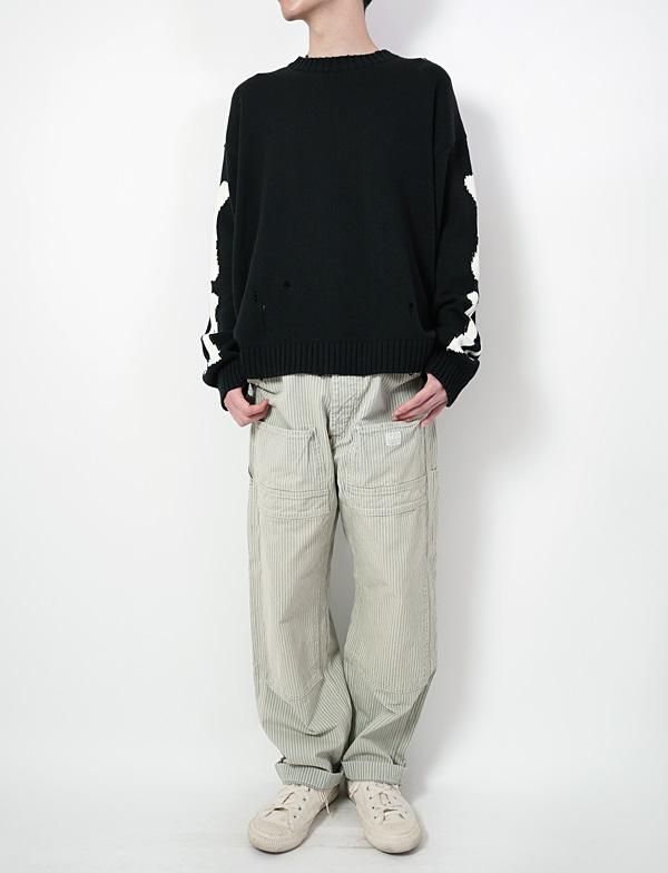 KAPITAL - 5G 綿ニット BONEクルーセーター - BLUE NEON