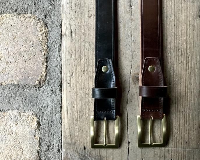 GZ-UKSLB U.K.Saddle Leather Belt ブラック - 倉敷美観地区デニム