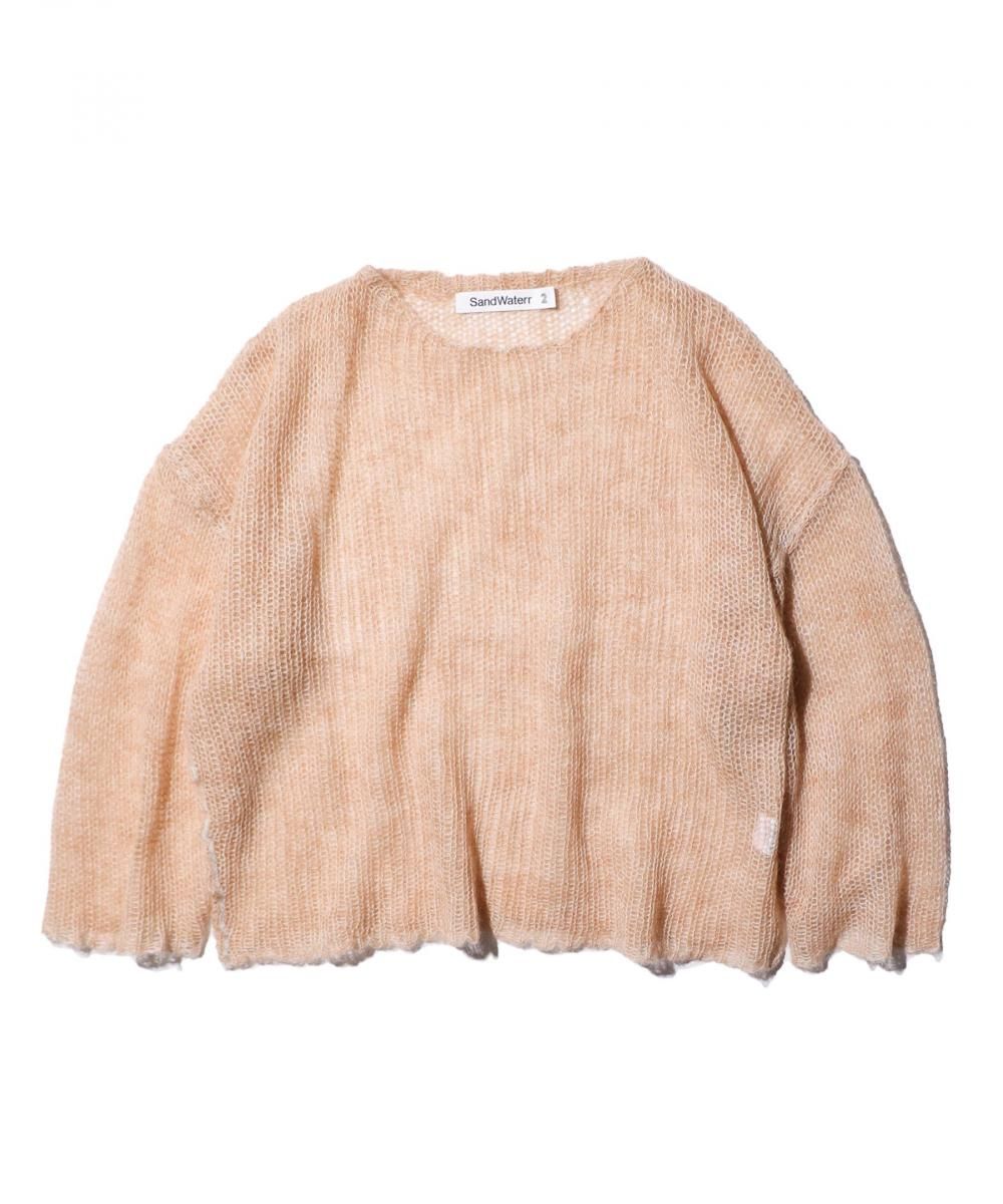 SandWaterr / RESEARCHED BOAT NECK SWEATER / MOHAIR MIX YARN (SW-K0304)