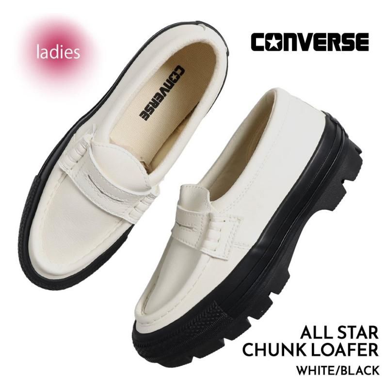 CONVERSE ALL STAR CHUNK LOAFER WHITE/BLACK コンバース オールスター