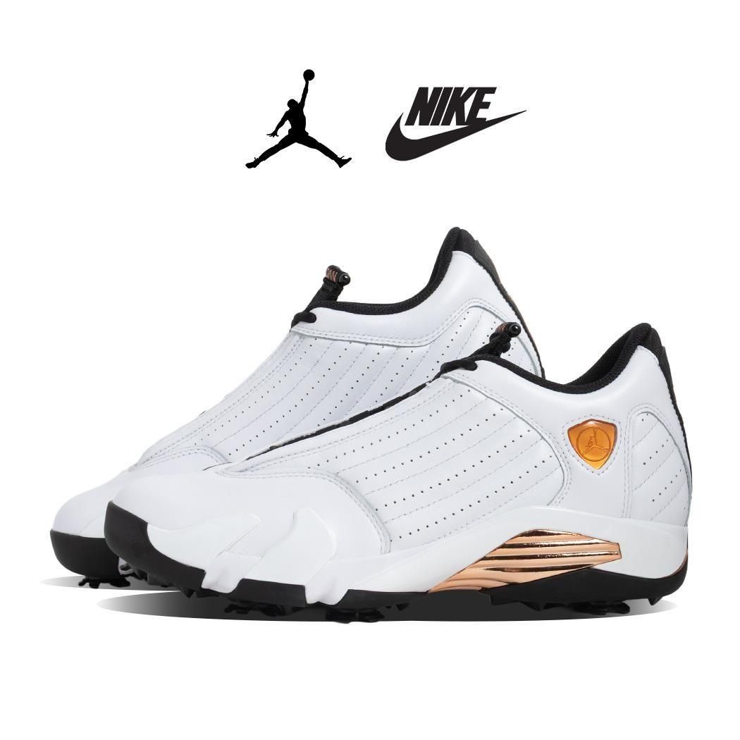 NIKE AIR JORDAN 14 GOLF WHITE/METALLIC COPPER ナイキ エア