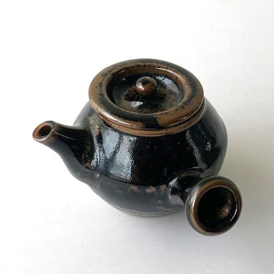 Vintage Japanese Folk Art: 鉄釉急須 / 出西窯