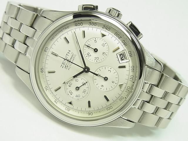 ゼニス クラス エル・プリメロ クロノグラフ シルバー文字盤 02.0500