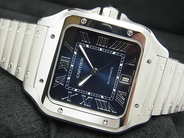 カルティエ サントス ドゥ カルティエ LM ブルーダイヤル Ref.WSSA0030