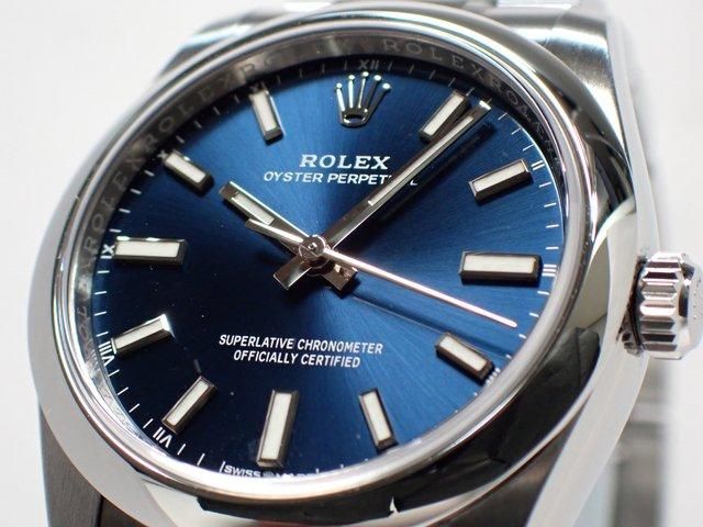ロレックス オイスターパーペチュアル 34 ブルー Ref.124200 - 腕時計