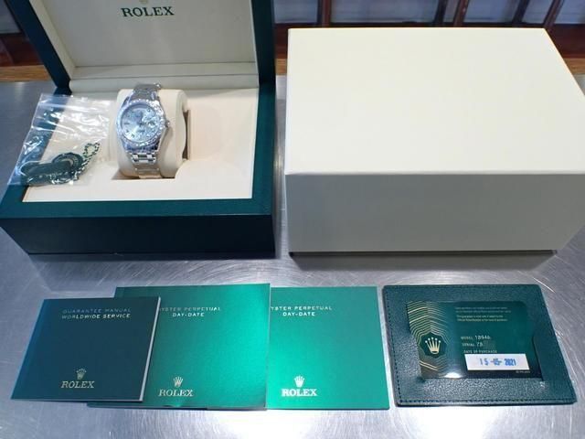 ロレックス デイデイト パールマスター プラチナ アイスブルー