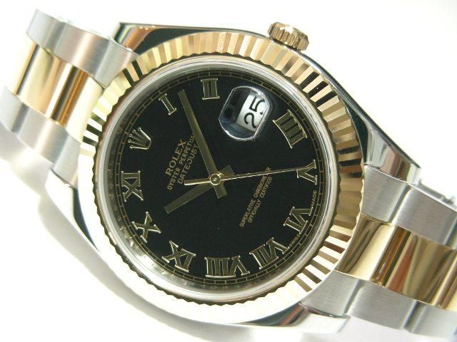 ロレックス デイトジャストII コンビ 黒ローマン 極美品 - 腕時計専門
