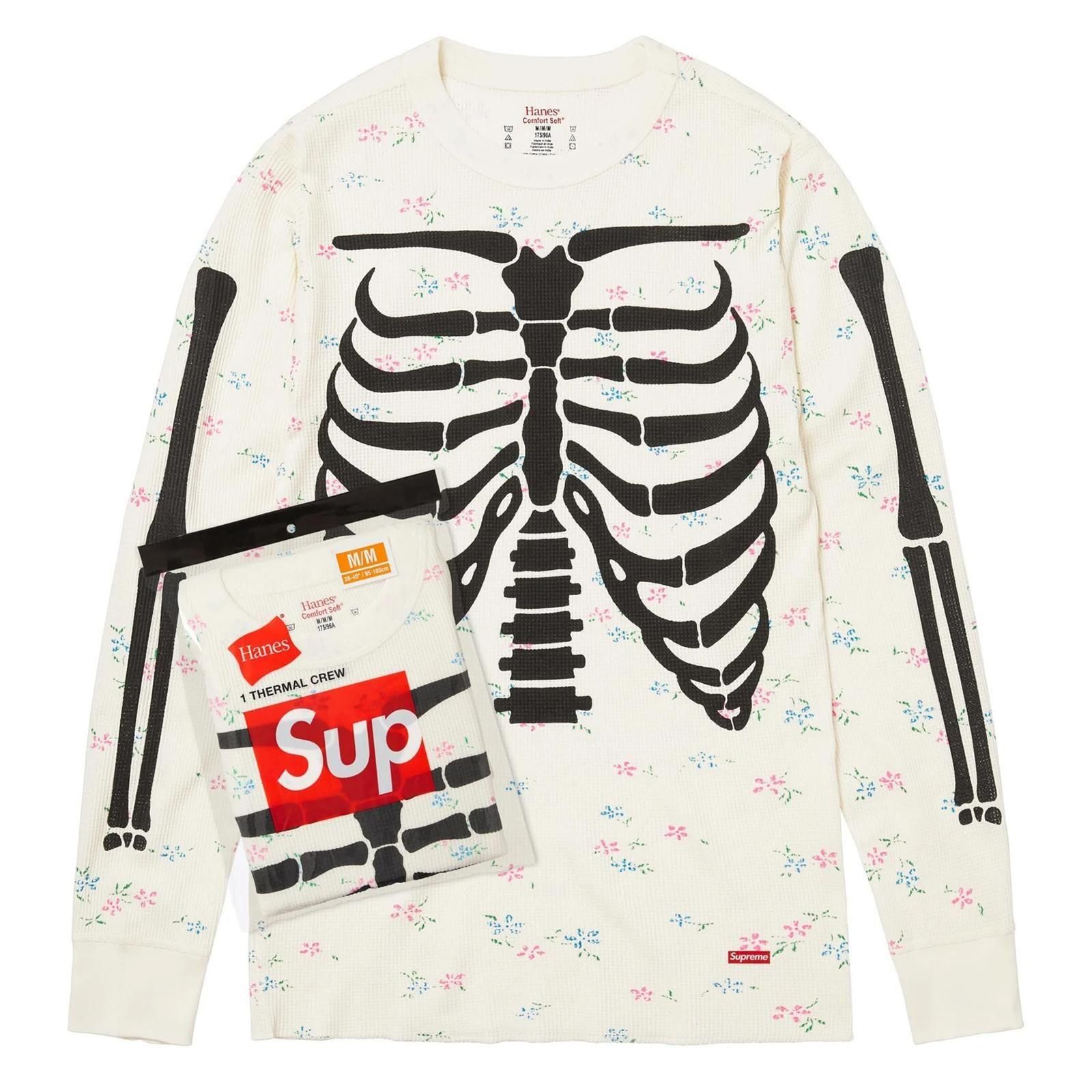 Supreme/Hanes サーマルクルー | 人気の骨プリント - ParkSIDER