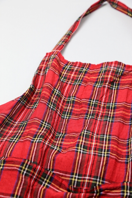 R&D.M.Co-（オールドマンズテーラー）｜TARTAN CHECK APRON（Royal