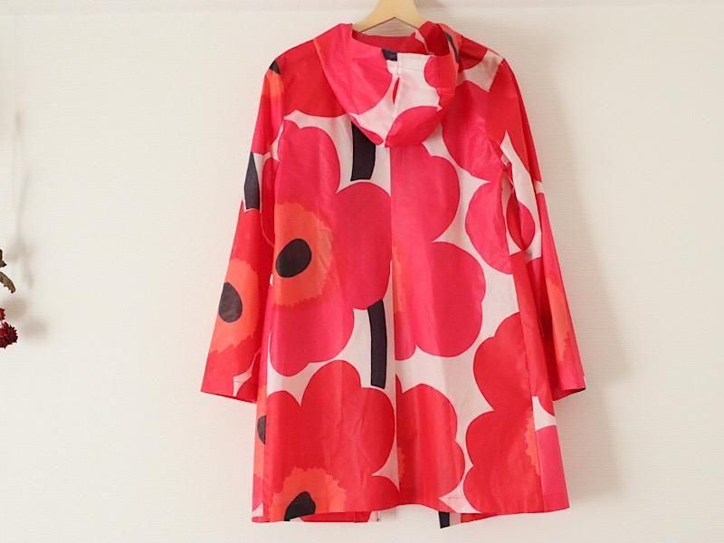 marimekko マリメッコ unikko（ウニッコ）柄 レインコート（S)レッド