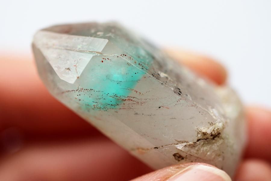 アホイトinクォーツ Ajoite in Quartz／南アフリカ・メッシーナ産