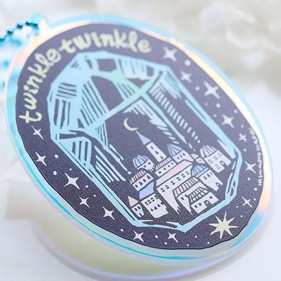 オーロラアクリルキーホルダー「twinkle twinkle」絵柄不透明ver - 海