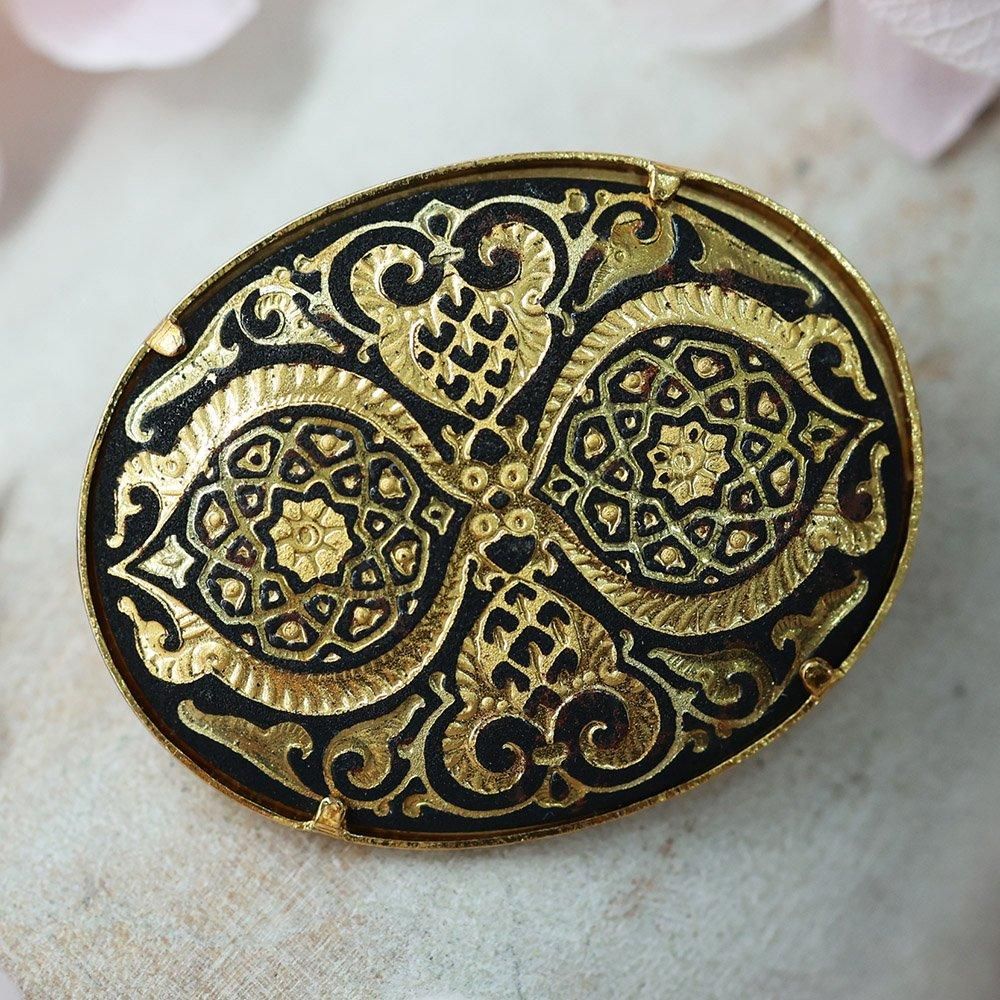 象嵌装飾のブローチ - 海福雑貨通販部