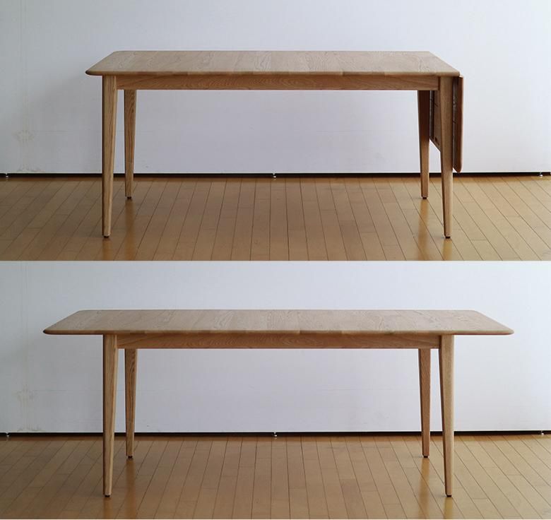 北欧エクステンションテーブル（バタフライ伸張式）｜W150-190