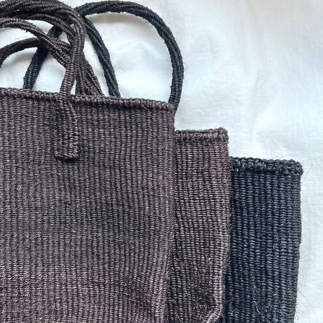 サイザル ラウンド カゴバッグS/ブラック - Eight Hundred Ships & Co.