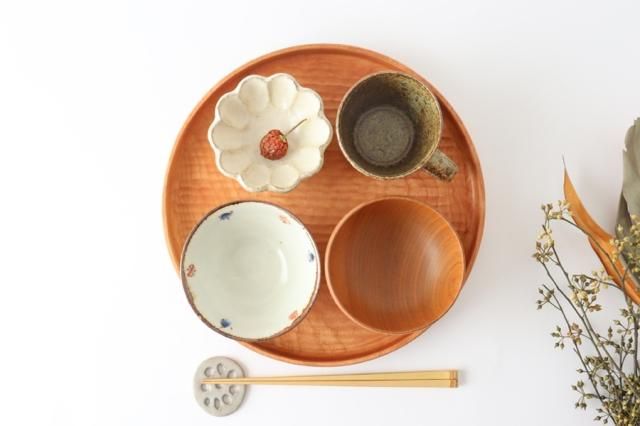 丸盆｜28cm｜さくら｜堀宏治｜和食器通販｜うちる｜和食器の皿、鉢