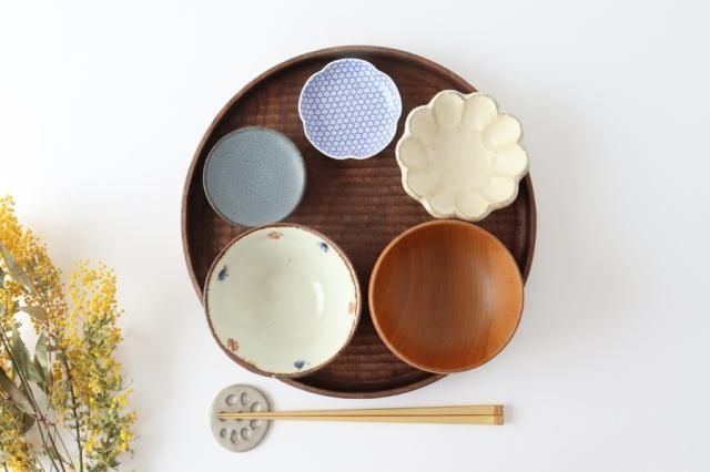 丸盆｜28cm｜ウォルナット｜堀宏治｜和食器通販｜うちる｜和食器の皿