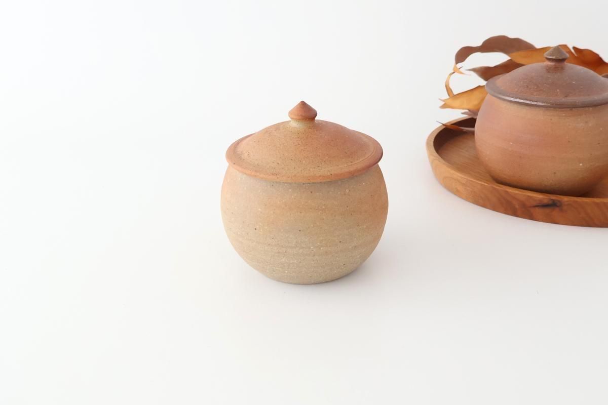 砂糖壺｜M｜丸形｜陶器｜川尻製陶所｜益子焼｜和食器通販｜うちる｜和