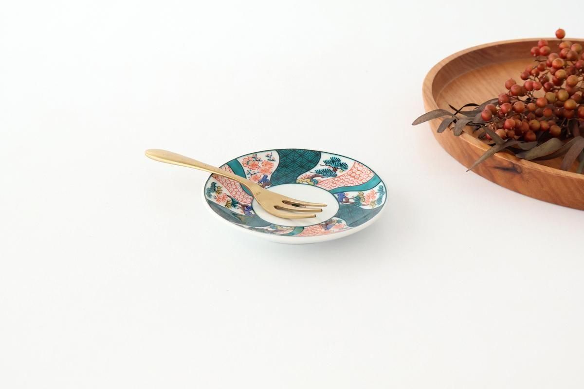 九谷アート小皿｜色絵松竹梅｜磁器｜Kutani Art｜九谷焼｜和食器通販