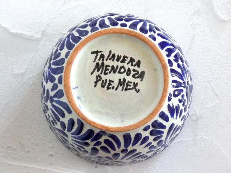 プエブラ産タラベラ焼きボウル大 A☆TALAVERA MENDOZA