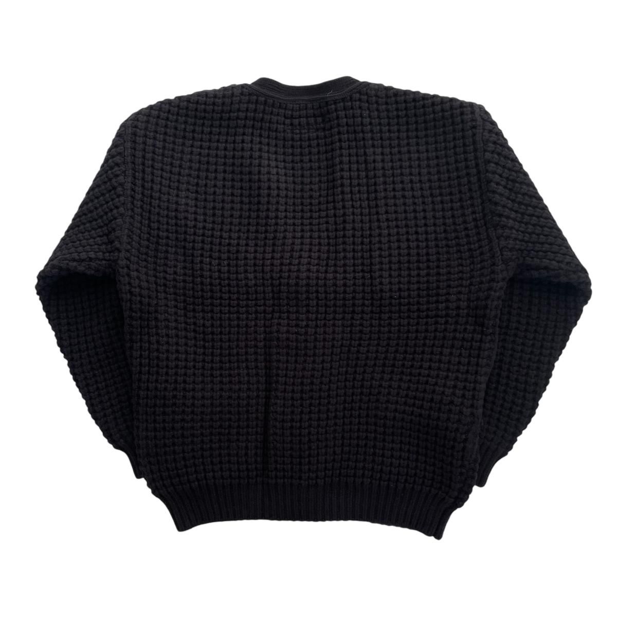WACKO MARIA《ワコマリア》WAFFLE KNIT CARDIGAN (BLACK) | 正規取扱店