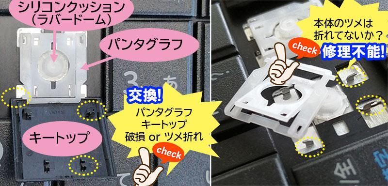 キーボードの部分修理の基本 - 再生部品工房 ダイナショップ福岡本店