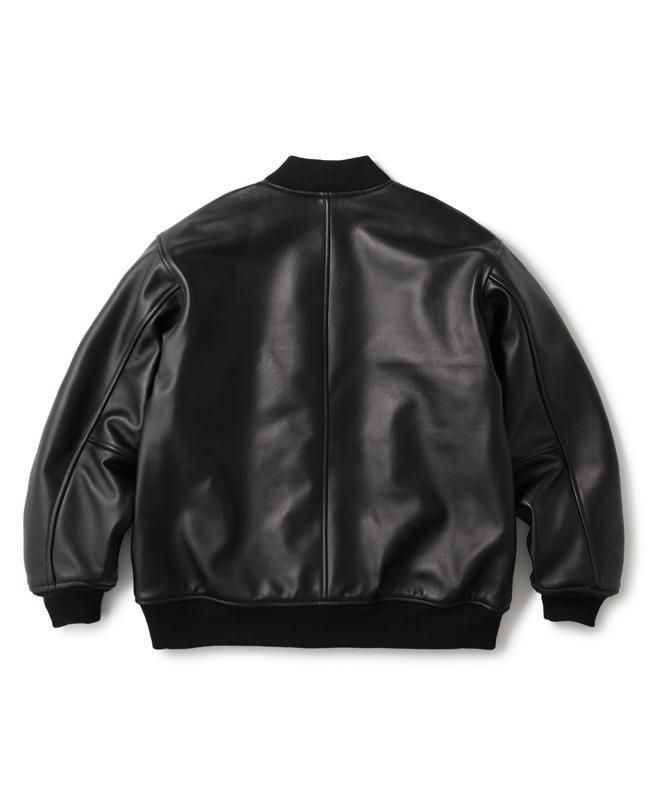 FTC / LEATHER ZIP VARSITY JACKET - birnest