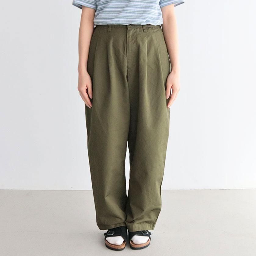 NATURAL LAUNDRY コットンリネンカルゼ bigチノパンツ の通販。- AIDA