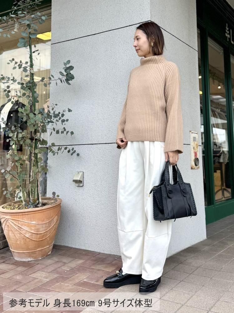 MICALLE MICALLE(ミカーレミカーレ)ローゲージリブハイネックニット|30