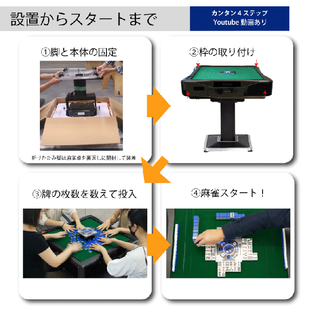 全自動麻雀卓 MJ-REVO Pro2 ゴールド 折りたたみ 3年保証 静音タイプ