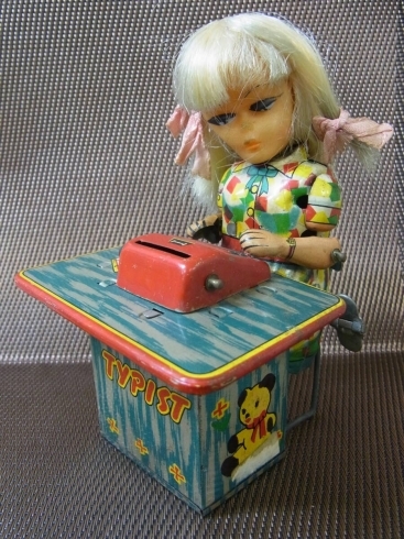 当時物 レトロ ザ・タイピスト ゼンマイ式 ブリキ人形を買取させて