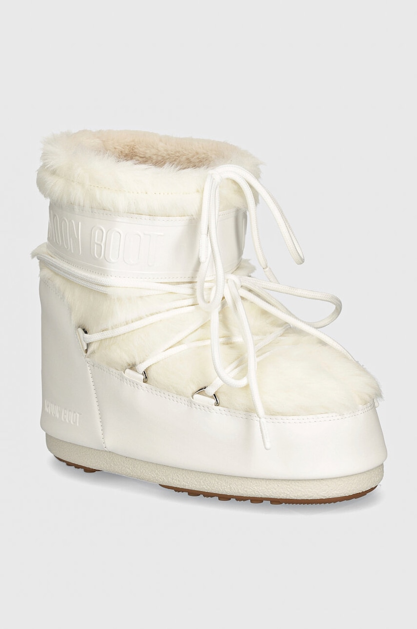 Moon Boot snow boots MB ICON LOW FAUX FUR white color 80D1409390