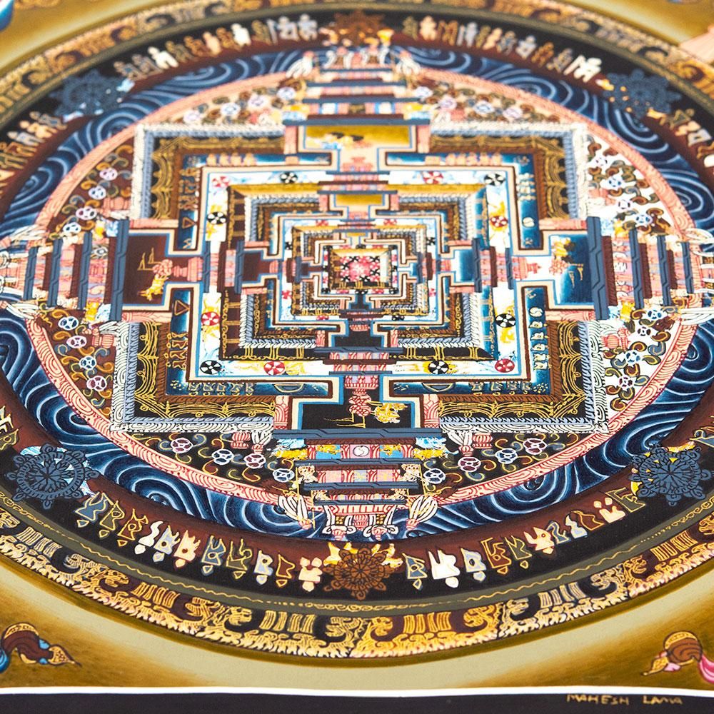 ネパール仏画 カーラチャクラ曼荼羅（マンダラ）Type.6｜旅する雑貨屋