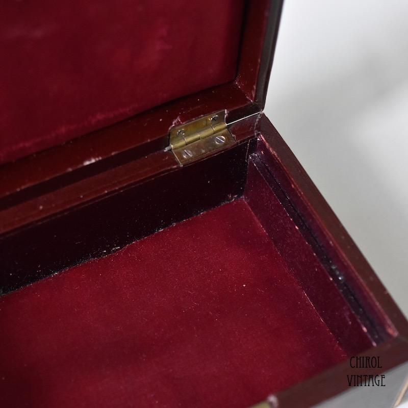 バーガンディレザー ジュエリーボックス - CHIROL VINTAGE