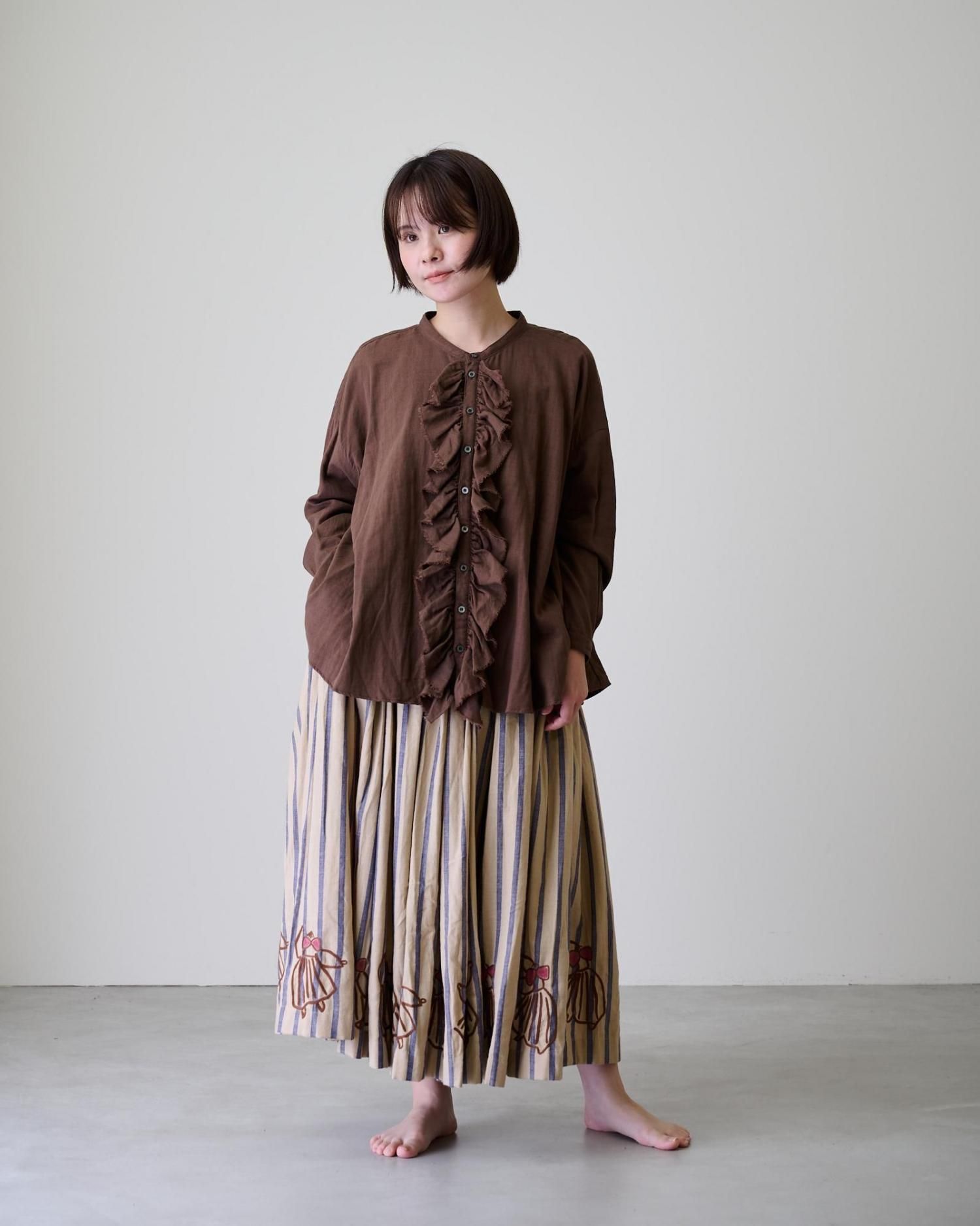 suzuki takayuki ruffled blouse（2color） - poooL (online shop)