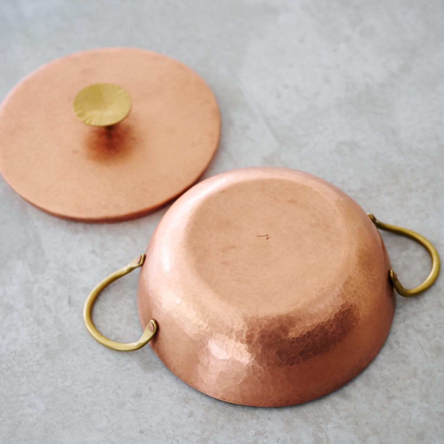 池田晴美 銅の蓋付き両手鍋 素地 - poooL (online shop)