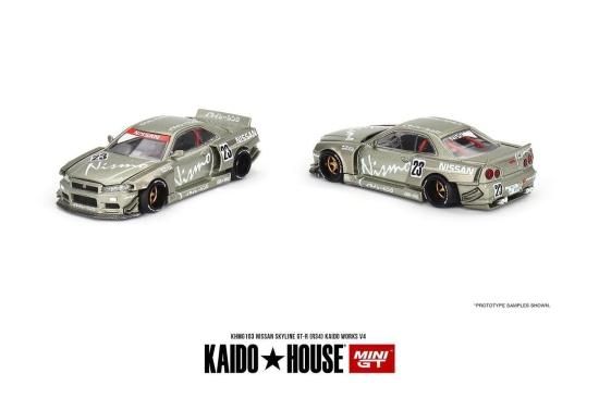 KAIDO☆HOUSE 1/64 NISSAN SKYLINE GT-R R34 KAIDO WORKS V4- ミニカー