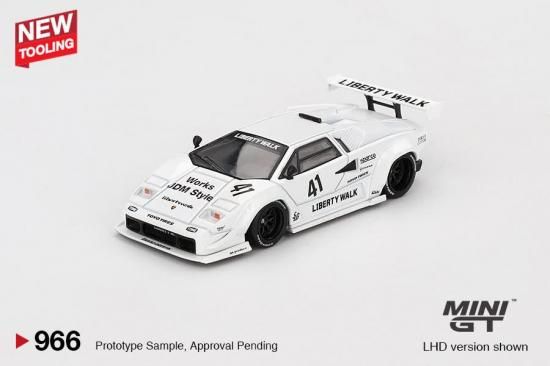 MINI GT 1/64 Lamborghini Countach LB-WORKS White 2024 Tokyo Auto