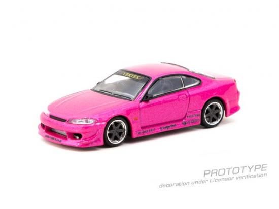 Tarmac Works GLOBAL64 1/64 VERTEX Nissan Silvia (S15) Pink