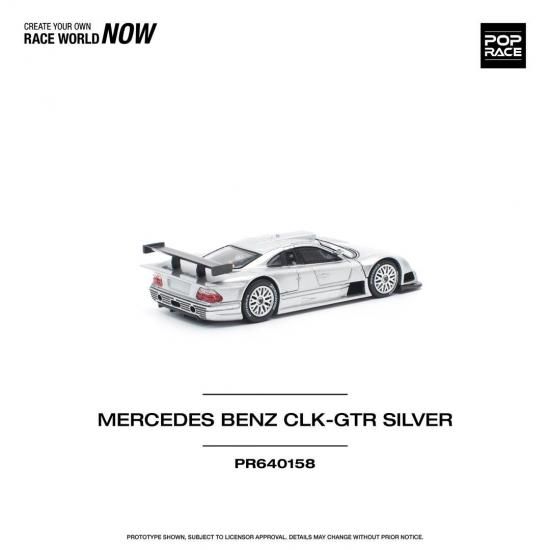 POP RACE 1/64 MERCEDES-BENZ AMG CLK GTR - SILVER- ミニカー専門店