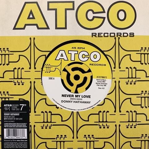 Donny Hathaway / Never My Love (7 Inch) - Vinyl Cycle Records