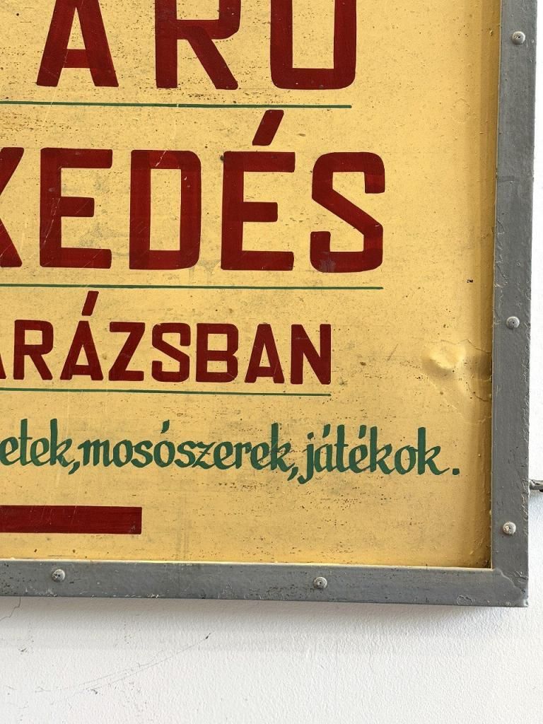 ヴィンテージ ”VEGYIÁRU KERESKEDÉS” (化学製品交易) サイン/看板