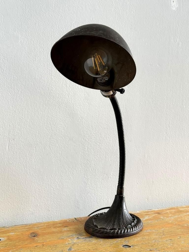 1910-20's EAGLE社製 アンティーク グースネック デスクランプ