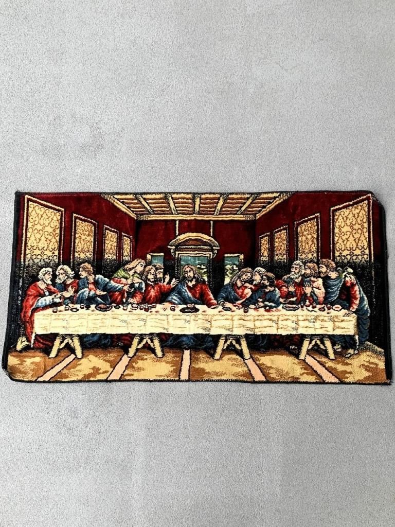 ヴィンテージ イタリア製 最後の晩餐モチーフ ラグ (975mm×500mm